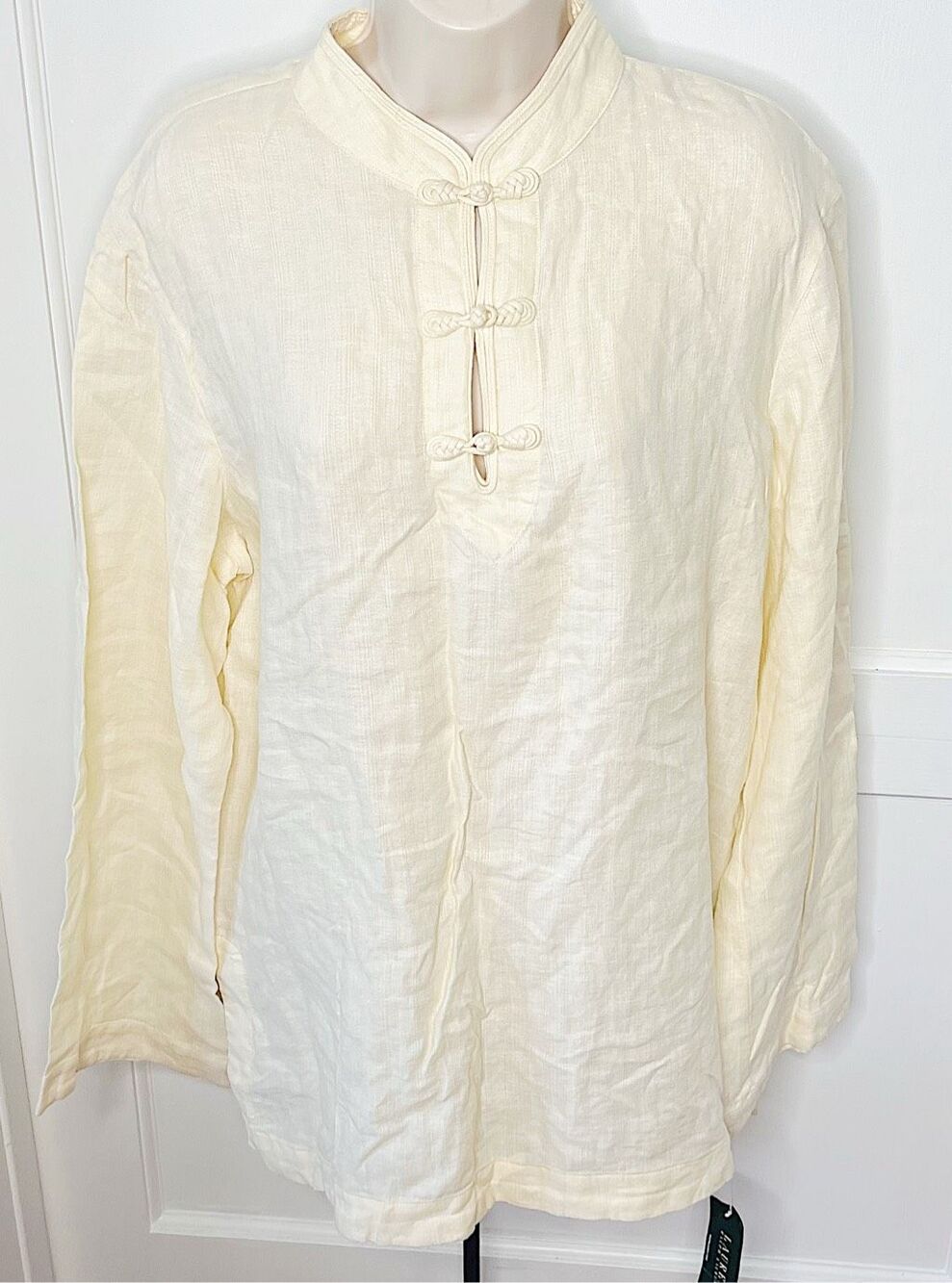 Lauren Ralph Lauren Linen Tibet Tunic Cream Size XL Nwt